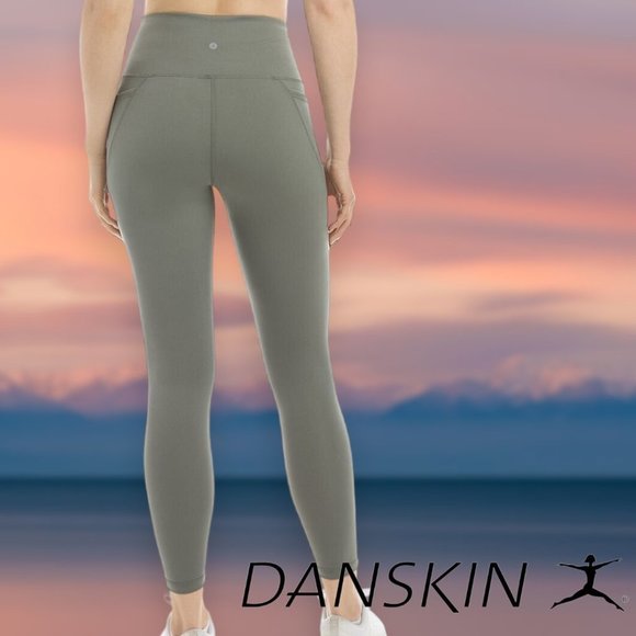 Danskin | High Rise 7/8 Brushed Leggings | Green | NWT - Picture 3 of 3